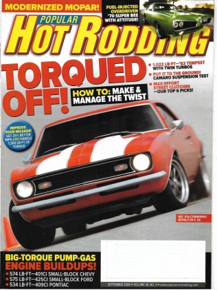 POPULAR HOT RODDING 2008 SEPT - WILD PUMP GAS MILLS, '70 SUPER BEE, '63 TEMPEST